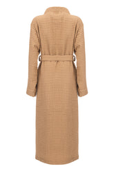 Heckettlane Badjas Wafel Pale Khaki 65% Gerecycled Katoen 35% Andere Vezels